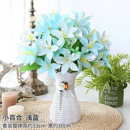 餐桌臥室客廳裝飾品擺設(shè)花酒柜創(chuàng)意擺件工藝品塑料花