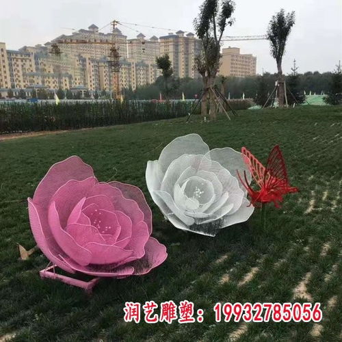 不銹鋼鏡面花朵雕塑 周口花朵金屬雕塑圖片