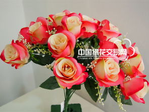 華北地區人造花廠家批發婚慶用品新款七頭貴妃玫新娘用捧花 高清圖片 高清大圖
